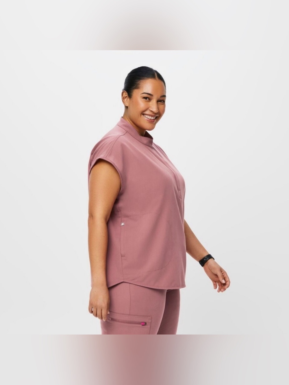 Figs Rafaela™ Oversized Scrub Top - Mauve XXL